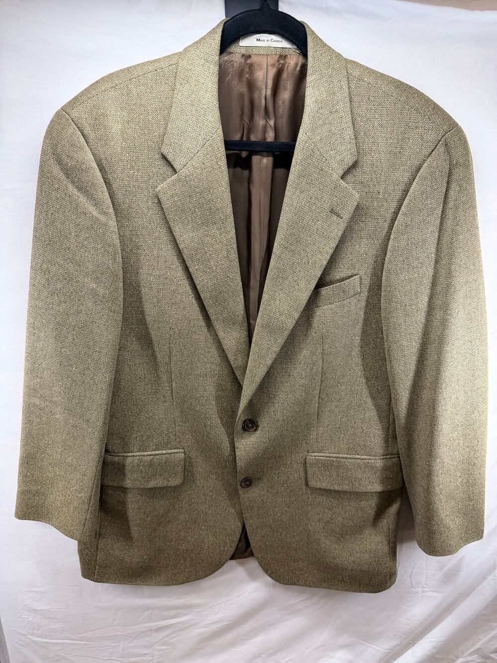 RALPH Ralph Lauren Mens Tweed Blazer Sport Coat Tan Wool Blend 40R